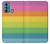 W2363 Rainbow Pattern Funda Carcasa Case y Caso Del Tirón Funda para Motorola Moto G60, G40 Fusion