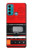 W3204 Red Cassette Recorder Graphic Funda Carcasa Case y Caso Del Tirón Funda para Motorola Moto G60, G40 Fusion