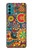 W3272 Colorful Pattern Funda Carcasa Case y Caso Del Tirón Funda para Motorola Moto G60, G40 Fusion