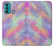 W3706 Pastel Rainbow Galaxy Pink Sky Funda Carcasa Case y Caso Del Tirón Funda para Motorola Moto G60, G40 Fusion