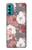 W3716 Rose Floral Pattern Funda Carcasa Case y Caso Del Tirón Funda para Motorola Moto G60, G40 Fusion