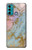 W3717 Rose Gold Blue Pastel Marble Graphic Printed Funda Carcasa Case y Caso Del Tirón Funda para Motorola Moto G60, G40 Fusion