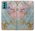 W3717 Rose Gold Blue Pastel Marble Graphic Printed Funda Carcasa Case y Caso Del Tirón Funda para Motorola Moto G60, G40 Fusion