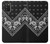 W3363 Bandana Black Pattern Funda Carcasa Case y Caso Del Tirón Funda para Samsung Galaxy A03S