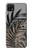 W3692 Gray Black Palm Leaves Funda Carcasa Case y Caso Del Tirón Funda para Samsung Galaxy A22 5G