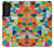 W3391 Abstract Art Mosaic Tiles Graphic Funda Carcasa Case y Caso Del Tirón Funda para Samsung Galaxy S21 FE 5G