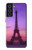 W3447 Eiffel Paris Sunset Funda Carcasa Case y Caso Del Tirón Funda para Samsung Galaxy S21 FE 5G