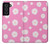 W3500 Pink Floral Pattern Funda Carcasa Case y Caso Del Tirón Funda para Samsung Galaxy S21 FE 5G