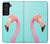 W3708 Pink Flamingo Funda Carcasa Case y Caso Del Tirón Funda para Samsung Galaxy S21 FE 5G