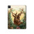 W2841 Vintage Reindeer Christmas Funda Carcasa Case para iPad Pro 12.9 (2022,2021,2020,2018, 3rd, 4th, 5th, 6th)