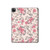 W3095 Vintage Rose Pattern Funda Carcasa Case para iPad Pro 12.9 (2022,2021,2020,2018, 3rd, 4th, 5th, 6th)