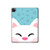 W3542 Cute Cat Cartoon Funda Carcasa Case para iPad Pro 12.9 (2022,2021,2020,2018, 3rd, 4th, 5th, 6th)