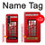 W0058 British Red Telephone Box Funda Carcasa Case y Caso Del Tirón Funda para Samsung Galaxy Z Fold 3 5G