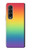 W3698 LGBT Gradient Pride Flag Hard Case For Samsung Galaxy Z Fold 3 5G