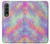 W3706 Pastel Rainbow Galaxy Pink Sky Funda Carcasa Case y Caso Del Tirón Funda para Samsung Galaxy Z Fold 3 5G