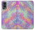 W3706 Pastel Rainbow Galaxy Pink Sky Funda Carcasa Case y Caso Del Tirón Funda para OnePlus Nord 2 5G