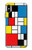 W3814 Piet Mondrian Line Art Composition Funda Carcasa Case y Caso Del Tirón Funda para iPhone X, iPhone XS