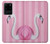 W3805 Flamingo Pink Pastel Funda Carcasa Case y Caso Del Tirón Funda para Samsung Galaxy S20 Ultra