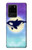 W3807 Killer Whale Orca Moon Pastel Fantasy Funda Carcasa Case y Caso Del Tirón Funda para Samsung Galaxy S20 Ultra