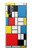 W3814 Piet Mondrian Line Art Composition Funda Carcasa Case y Caso Del Tirón Funda para Samsung Galaxy Note 10 Plus