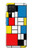 W3814 Piet Mondrian Line Art Composition Funda Carcasa Case y Caso Del Tirón Funda para Samsung Galaxy A12