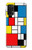 W3814 Piet Mondrian Line Art Composition Funda Carcasa Case y Caso Del Tirón Funda para Samsung Galaxy A32 4G