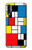 W3814 Piet Mondrian Line Art Composition Funda Carcasa Case y Caso Del Tirón Funda para Samsung Galaxy A50