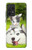 W3795 Grumpy Kitten Cat Playful Siberian Husky Dog Paint Funda Carcasa Case y Caso Del Tirón Funda para Samsung Galaxy A52, Galaxy A52 5G