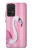 W3805 Flamingo Pink Pastel Funda Carcasa Case y Caso Del Tirón Funda para Samsung Galaxy A52, Galaxy A52 5G