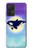 W3807 Killer Whale Orca Moon Pastel Fantasy Funda Carcasa Case y Caso Del Tirón Funda para Samsung Galaxy A72, Galaxy A72 5G