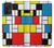 W3814 Piet Mondrian Line Art Composition Funda Carcasa Case y Caso Del Tirón Funda para Samsung Galaxy A72, Galaxy A72 5G