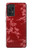 W3817 Red Floral Cherry blossom Pattern Funda Carcasa Case y Caso Del Tirón Funda para Samsung Galaxy A72, Galaxy A72 5G