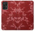 W3817 Red Floral Cherry blossom Pattern Funda Carcasa Case y Caso Del Tirón Funda para Samsung Galaxy A72, Galaxy A72 5G