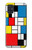 W3814 Piet Mondrian Line Art Composition Funda Carcasa Case y Caso Del Tirón Funda para Samsung Galaxy A51