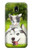 W3795 Grumpy Kitten Cat Playful Siberian Husky Dog Paint Funda Carcasa Case y Caso Del Tirón Funda para Samsung Galaxy J5 (2017) EU Version