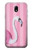 W3805 Flamingo Pink Pastel Funda Carcasa Case y Caso Del Tirón Funda para Samsung Galaxy J5 (2017) EU Version