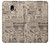 W3819 Retro Vintage Paper Funda Carcasa Case y Caso Del Tirón Funda para Samsung Galaxy J5 (2017) EU Version