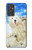 W3794 Arctic Polar Bear in Love with Seal Paint Funda Carcasa Case y Caso Del Tirón Funda para Samsung Galaxy Quantum 2