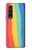 W3799 Cute Vertical Watercolor Rainbow Funda Carcasa Case y Caso Del Tirón Funda para Samsung Galaxy Z Fold 3 5G