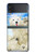 W3794 Arctic Polar Bear in Love with Seal Paint Funda Carcasa Case y Caso Del Tirón Funda para Samsung Galaxy Z Flip 3 5G