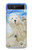 W3794 Arctic Polar Bear in Love with Seal Paint Funda Carcasa Case y Caso Del Tirón Funda para Samsung Galaxy Z Flip 5G