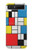 W3814 Piet Mondrian Line Art Composition Funda Carcasa Case y Caso Del Tirón Funda para Samsung Galaxy Z Flip 5G