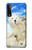 W3794 Arctic Polar Bear in Love with Seal Paint Funda Carcasa Case y Caso Del Tirón Funda para LG Stylo 7 4G