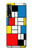 W3814 Piet Mondrian Line Art Composition Funda Carcasa Case y Caso Del Tirón Funda para LG Stylo 7 4G