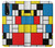 W3814 Piet Mondrian Line Art Composition Funda Carcasa Case y Caso Del Tirón Funda para LG Stylo 7 4G