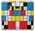 W3814 Piet Mondrian Line Art Composition Funda Carcasa Case y Caso Del Tirón Funda para LG Stylo 5