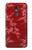 W3817 Red Floral Cherry blossom Pattern Funda Carcasa Case y Caso Del Tirón Funda para LG Stylo 5