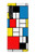 W3814 Piet Mondrian Line Art Composition Funda Carcasa Case y Caso Del Tirón Funda para LG Velvet
