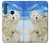 W3794 Arctic Polar Bear in Love with Seal Paint Funda Carcasa Case y Caso Del Tirón Funda para Motorola One Fusion+