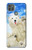 W3794 Arctic Polar Bear in Love with Seal Paint Funda Carcasa Case y Caso Del Tirón Funda para Motorola Moto G9 Power